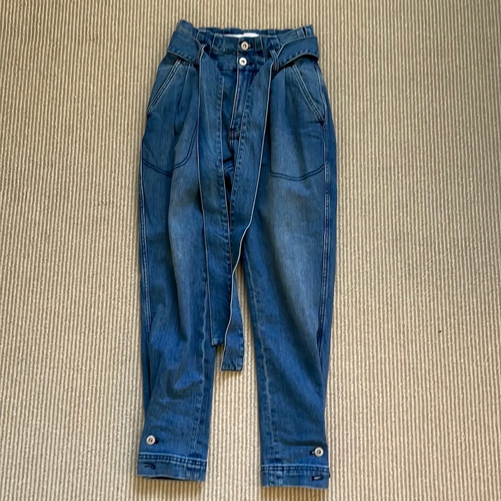 Something Navy June Tie Waist Denim